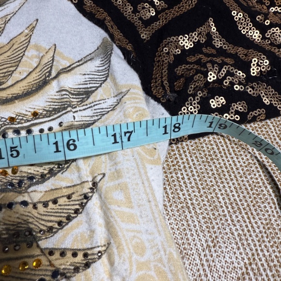 Harley-Davidson White top w/ beads and sequins Size L - Picture 4 of 6